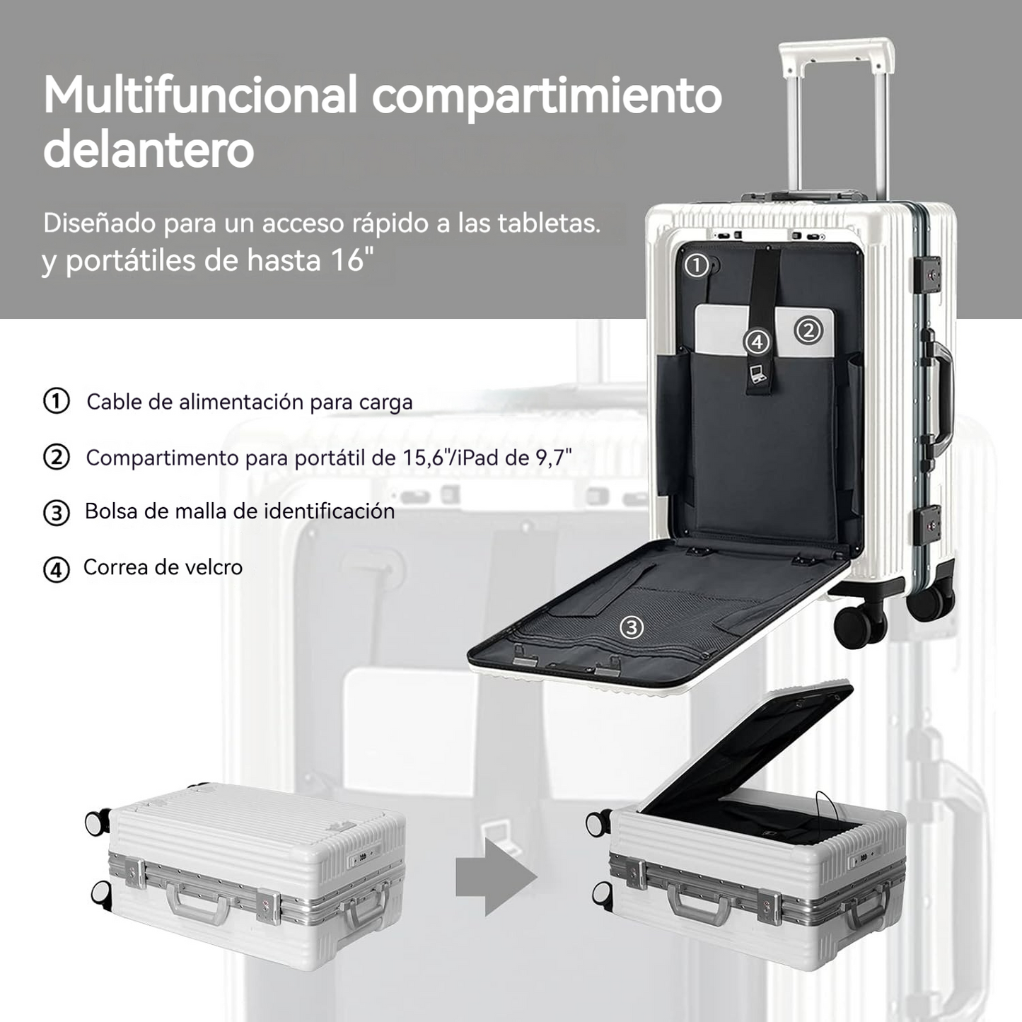 Maleta marco de aluminio USB - Tech God Trend