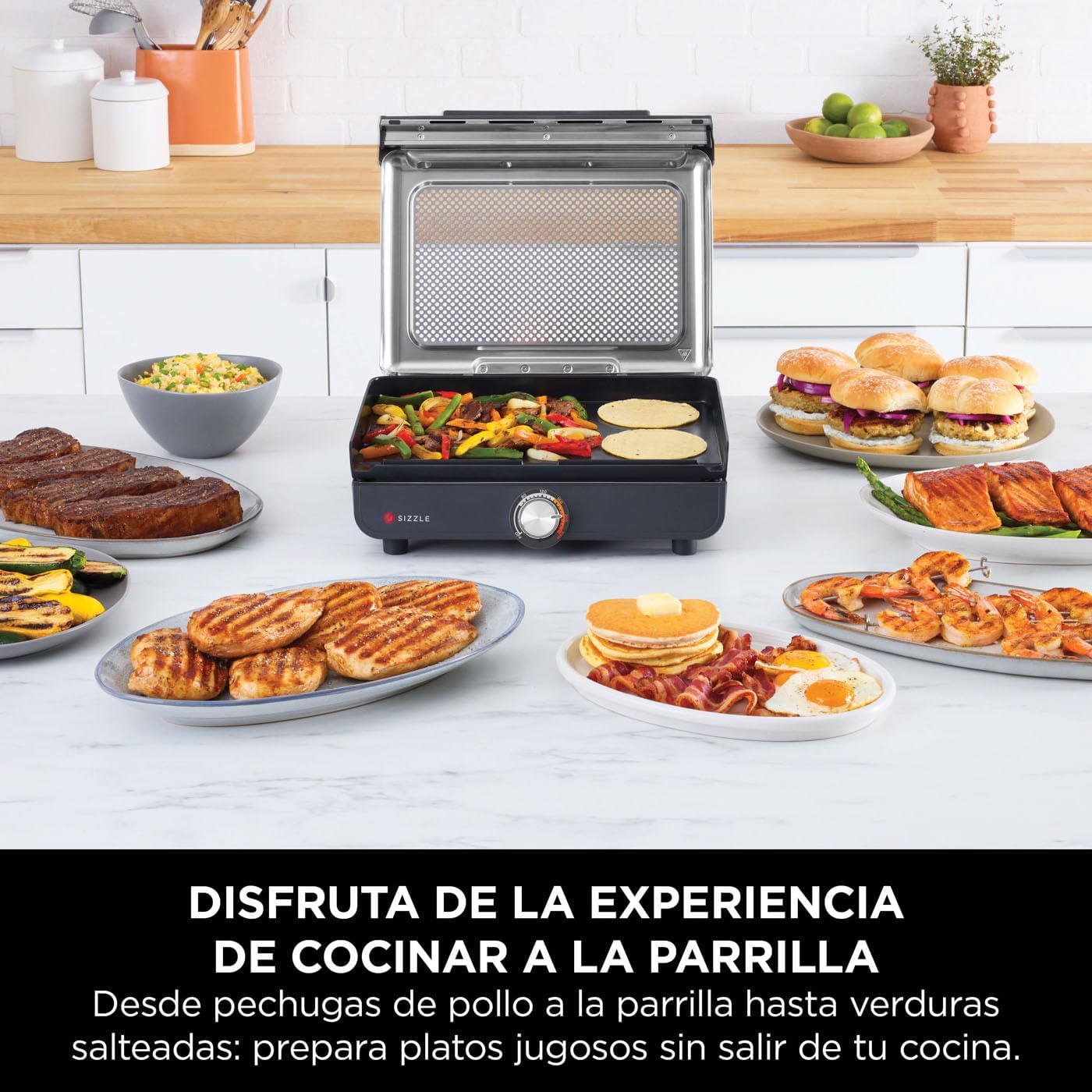 Parrilla y plancha de interior eléctrica