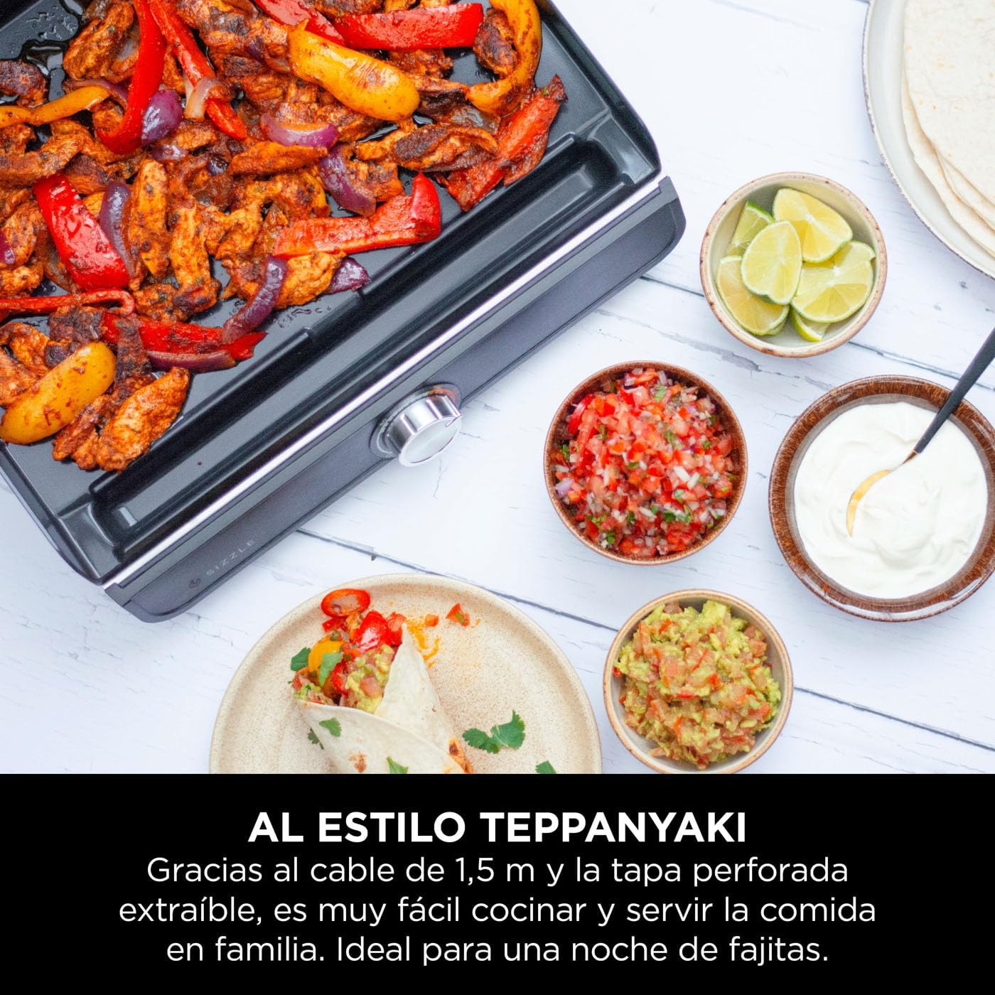 Parrilla y plancha de interior eléctrica