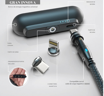 Batería Portátil Magnética 3 en 1 - Tech God Trend